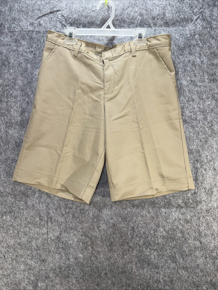 Dickies Boys’ School Uniform Shorts Size 18 Khaki Wrinkle Resistant