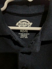 Dickies Boys Navy Blue Short Sleeve School Uniform Shirt Top Size M 5/6