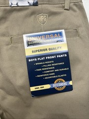 Boys 16 Flat Front Universal Uniform Pants Khaki New Tags School Waist 29