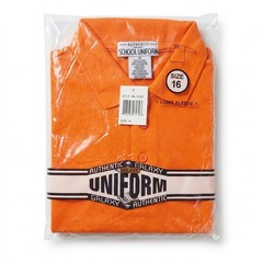 Galaxy School Uniform Polo Shirt Long Sleeve Orange Gold Size 16 New In Pack