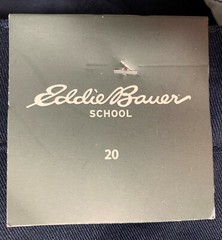 Eddie Bauer School Pants Uniform Girls Navy Blue 2 Pockets Size 20