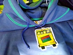 Hooded Sweatshirt Navy w/ Green Youth Large Sunshine School Uniforms #13