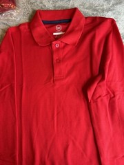 Wonder Nation Kids Long Sleeve Polo Shirt Size XL (14-16) Red School Uniform