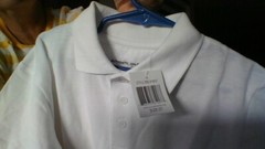 NWT! BACK 2 SCHOOL Authentic Galaxy White Uniform Shirt Size 7 EXCELLENT COND!