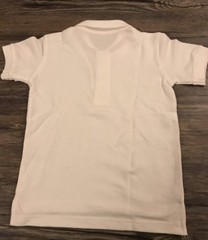 French Toast Boys’ Short Sleeve Pique Polo, White, XS (4/5)