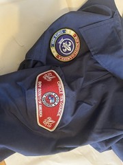 Boy Scouts of America Cub Scouts Shirt Youth Large Navy Uniform Patches