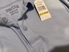 NWT Boys School Uniform Light Blue Polo, Size M (10/12)