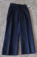 boys girls school uniform pants navy blue with pockets, easy care wrinkle free