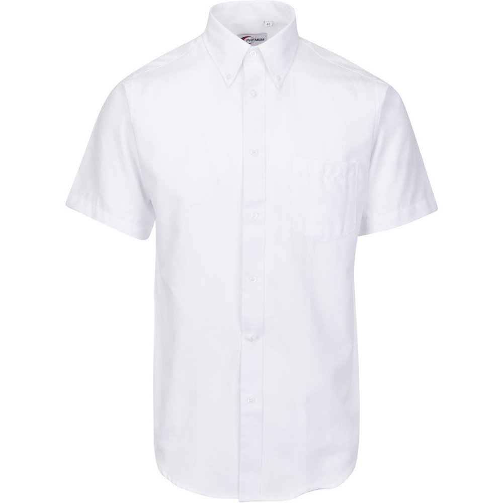 Boys Uniform Oxford Short Sleeve Dress Shirt w/ StainGuard