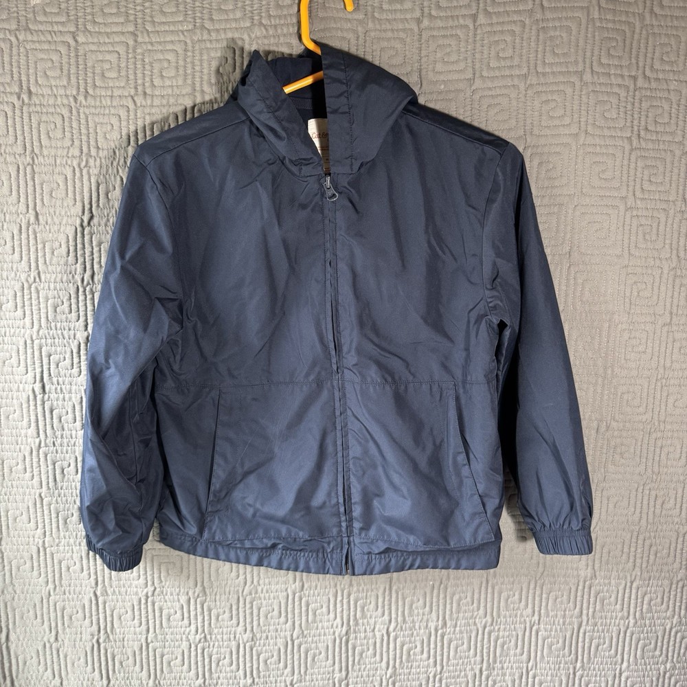 Cat & Jack Jacket Boys Medium School Uniform Full Zip Hoodie Navy Blue