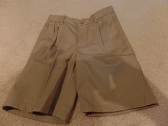 Boys, Arizona Jeans, School Uniform Shorts, Size: 5, Pleated, Khaki, NWT