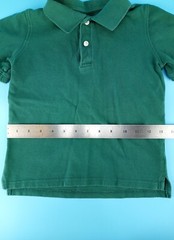 Carter’s Boys Size 5T Uniform Collar Shirt Short Sleeves 1/4 Button Up Green