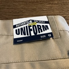 NWT Authentic Galaxy Boy’s Double Knee School Uniform Pants Khaki Tan Size 12