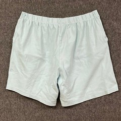 Lands’ End Shorts Womens 1X 16W-18W Light Blue 100% Cotton Pull On Elastic Waist