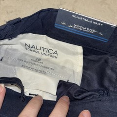 Nautica NWT Boys School Uniform Shirts NEW Size 18 Regular Adjustable Waist Blue