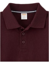 GYMBOREE Play Proof Boys Burgundy Stain-Resistant Polo Uniform Shirt