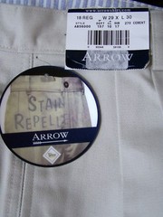 Arrow Pants Boys Youth Size 18 29×30 Tan Khaki 4 Pocket Pleated Stain Repellent