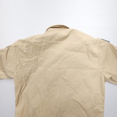 Vintage USA Boy Scouts Of America Boys Uniform Shirt Youth 16 Tan BSA Patches