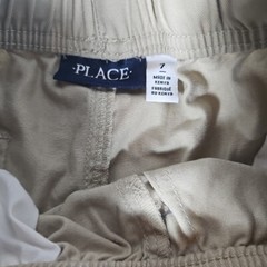 The Childrens Place Adjustable Tan Cargo Uniform Pants Boys Size 7