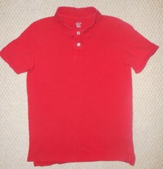 *Great Condition* Boys Sz 10/12 Cherokee Red Short Sleeved Uniform Polo Shirt