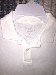 NWT OshKosh B’gosh White Short Sleeve Polo School Uniform T-shirt Size 5