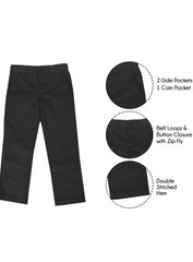 Galaxy School Uniform Boys Black Pants Size 18 NWT