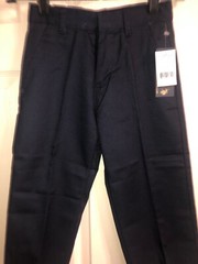 U.S POLO ASSN. School Uniform Flat Front Pants Boys 4 NAVY ADJUSTABLE WAIST NWT
