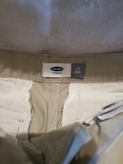 OLD NAVY Youth Boys Size 12 Khaki/Beige Cargo Shorts Adjustable Waist NWT *Spots