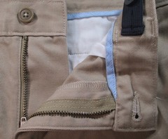 LANDS END Khaki School Uniform Plain Front Chino Pants Boys 18 INSEAM 26″ NEW