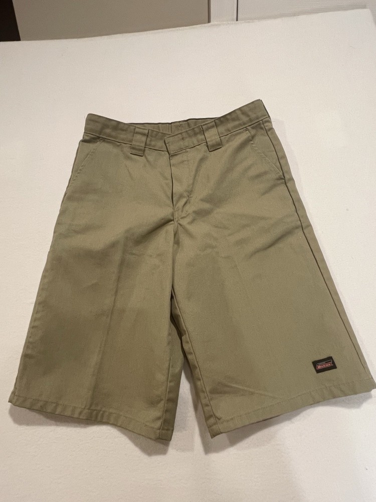 Dickies Boys’ Khaki Shorts Adjustable Waist Size 16