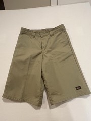 Dickies Boys’ Khaki Shorts Adjustable Waist Size 16