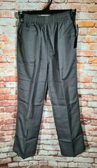 BNWT Boys Sz 10 LW Reid Brand Dark Grey Double Knee Elastic Waist School Pants