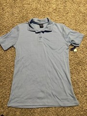 NWT CAMBRIDGE CLASSICS kids Blue polo school uniform collar Size XL 14/16