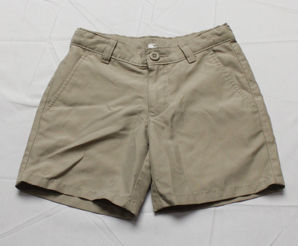 Nautica Boys’ Pull-On Adjustable Waist Uniform Twill Shorts JL3 Khaki Size 4 Reg