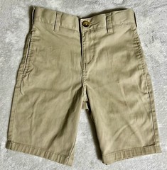French Toast Youth Boys Performance Uniform Shorts Khaki Sz 8 W24” X 7”L(133.F)