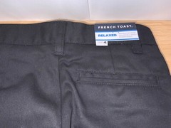 New Boy’s French Toast School Approved Relaxed Pants Sz 4 in Black*