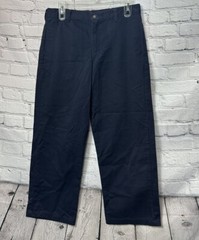 George Pants Husky Boys School Uniform Flat Front Navy Blue Size 12H