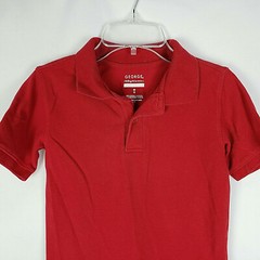George Boys Uniform Short Sleeve Polo Shirt Red Size M/8 AG