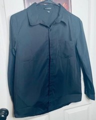 Spring & Gege Black Button Down Collared Long Sleeve Shirt Boys Youth 14-16 XL