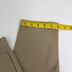 School Uniform Pants Husky 10 Straight Leg Beige Adjust Waist Stretch Reinforce