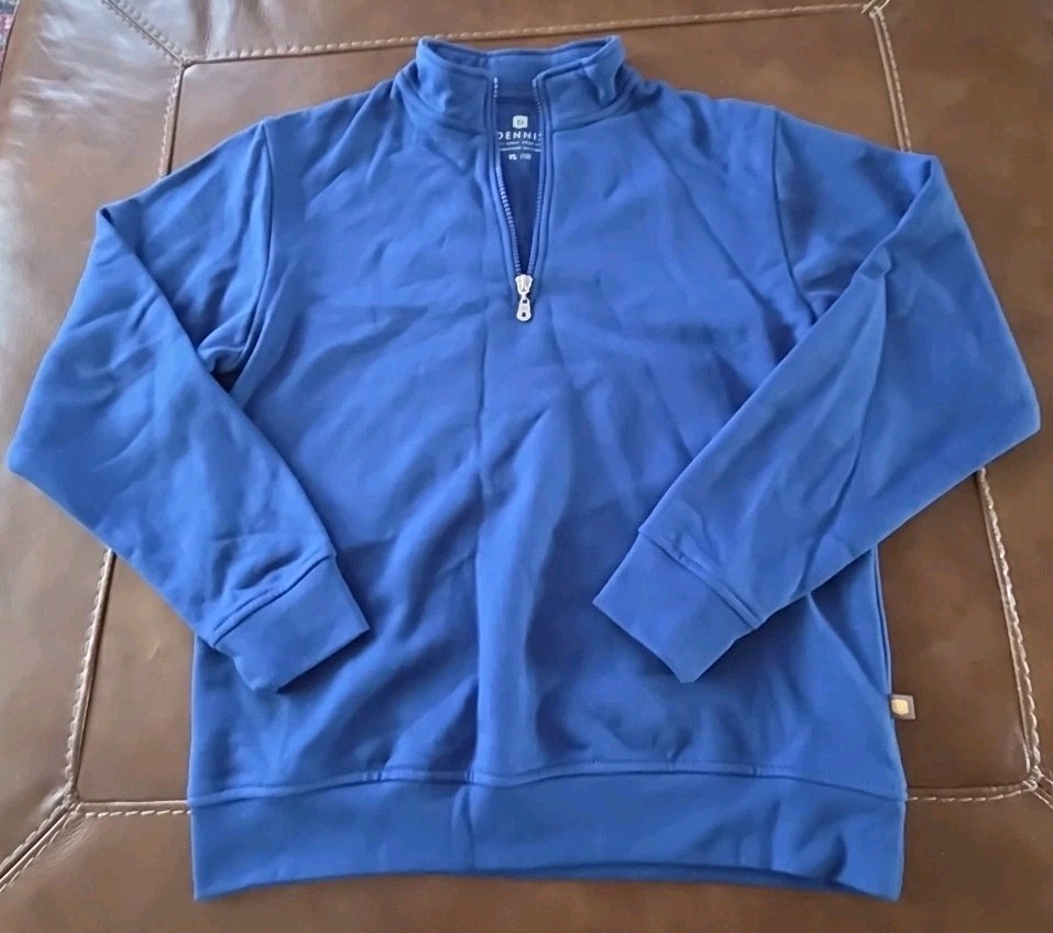 Dennis Uniform YL (12) Blue Pullover Sweatshirt NEW