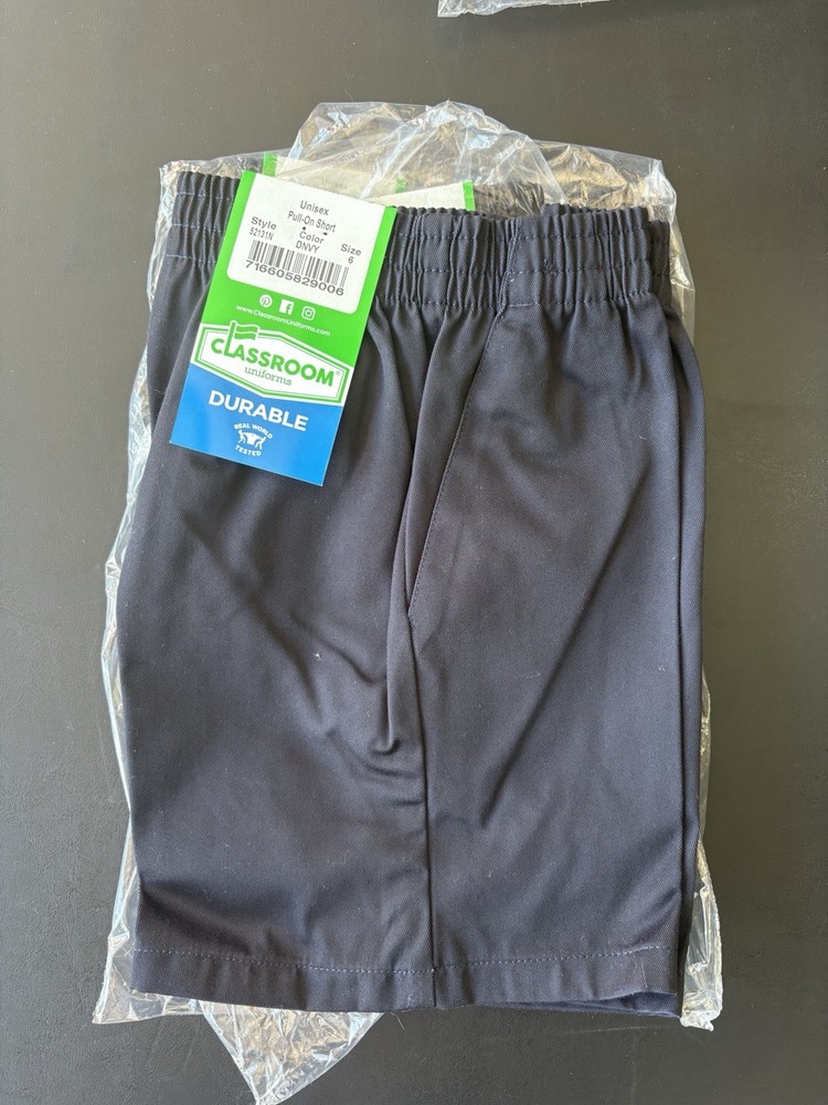 Classroom Uniform Shorts- Size 6 Youth