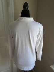 CHEROKEE WHITE LONG SLEEVE POLO TOP – SIZE L