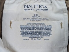 Nautica – School Uniform Shorts – 232 Burnished Khaki – NUFCC46F – Size: 20 Reg