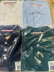 7 PACK French Toast Boys’ Short Sleeve Pique Polo Uniform Shirt (7 Pack) Size 4T
