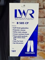 BNWT Boys Sz 16Y LW Reid Navy Blue Elastic Waist Cargo Side Pocket School Pant