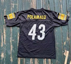 NFL Pittsburgh Steelers Football Jersey #43 Troy Polamalu Kids Large