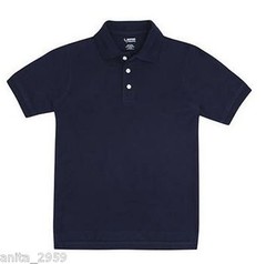 New! FRENCH TOAST School Uniforms Boys Sz 14 Husky Short Sleeve POLO Shirt Navy