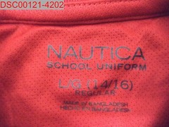 Nautica Boys Red Uniform Short Sleeve Performance Polo, L (14/16) 666980513987