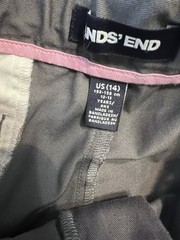 Lands End Shorts Boys Size 7 Gray Pants School Uniform Elastic Waist